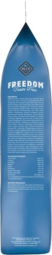 Blue Buffalo Freedom grain-free dry dog food USA-made label