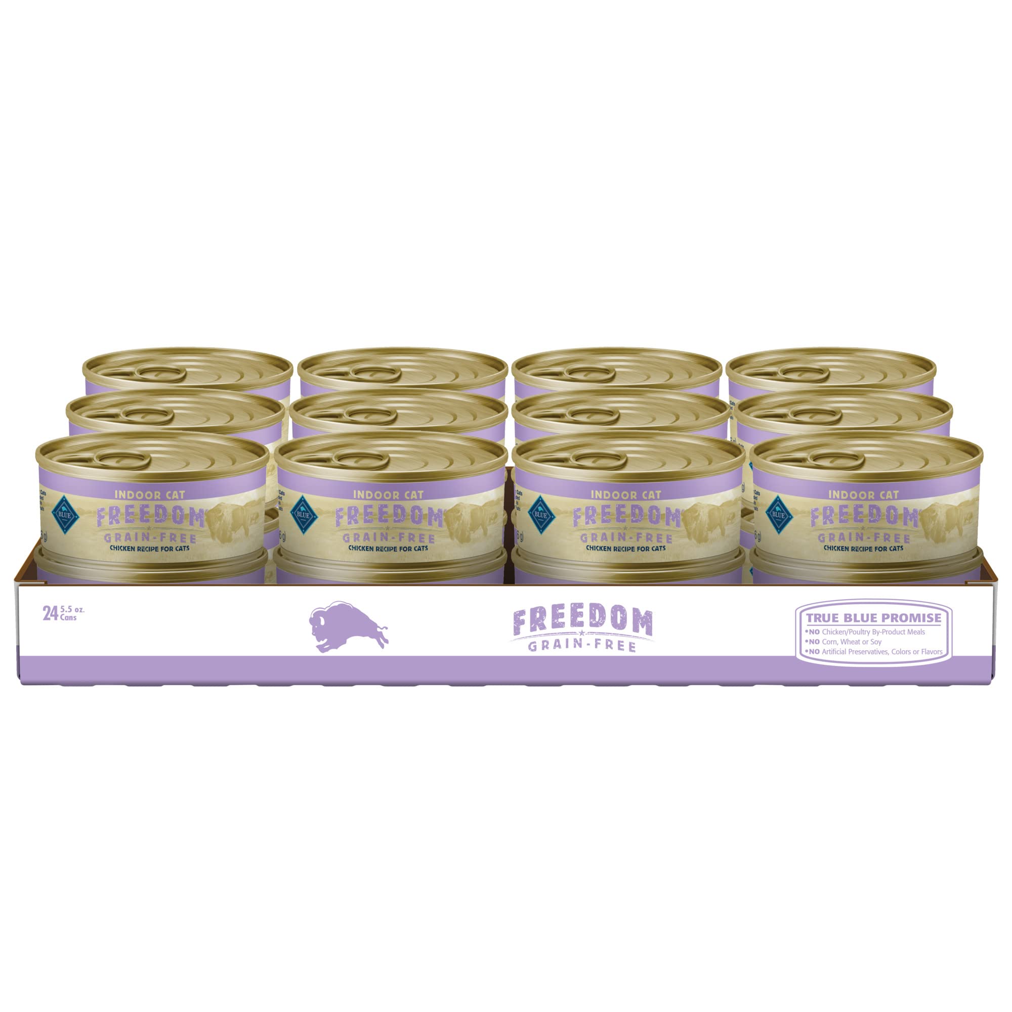 Blue Buffalo Freedom grain-free indoor cat chicken paté can for hydration