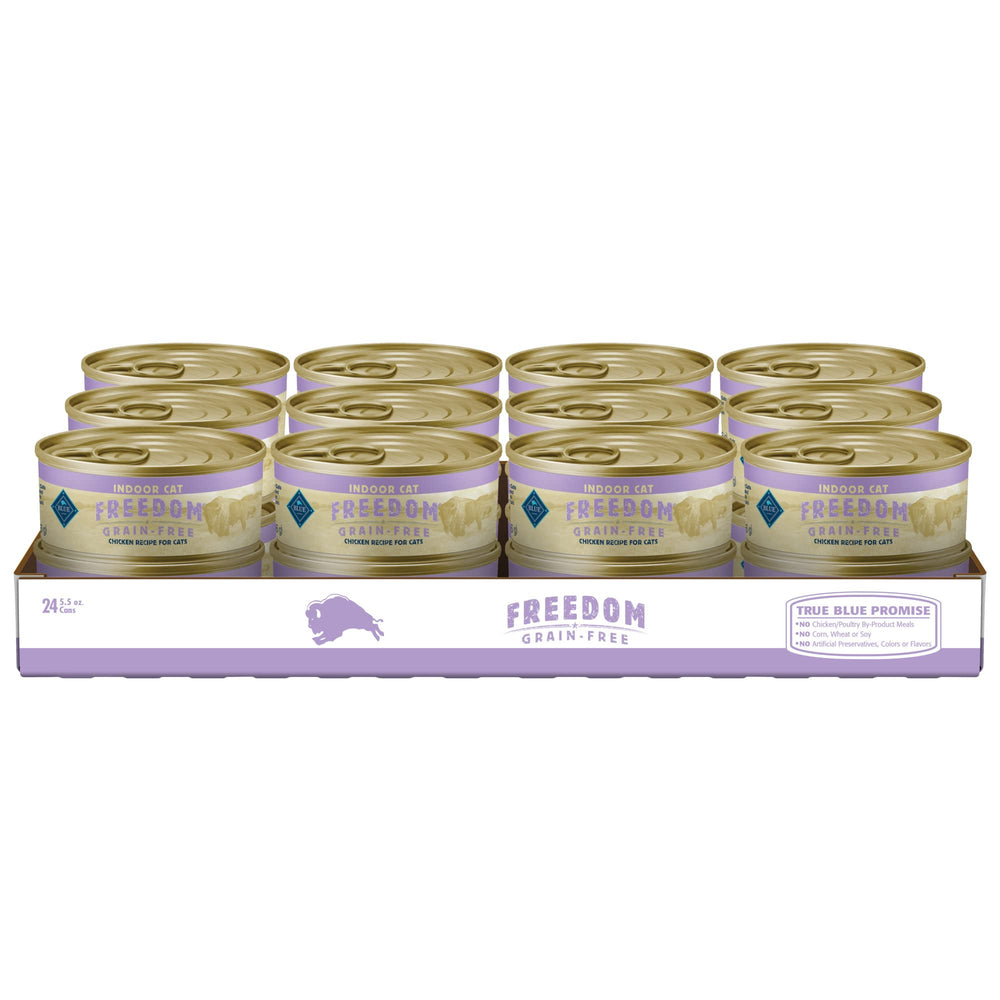 Blue Buffalo Freedom grain-free indoor cat chicken paté can for hydration