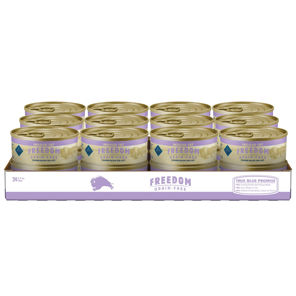 Blue Buffalo Freedom grain-free indoor cat chicken paté can for hydration