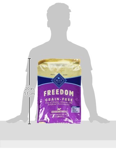 Blue Buffalo Freedom mature cat ingredient image emphasizes real chicken as the first ingredient.