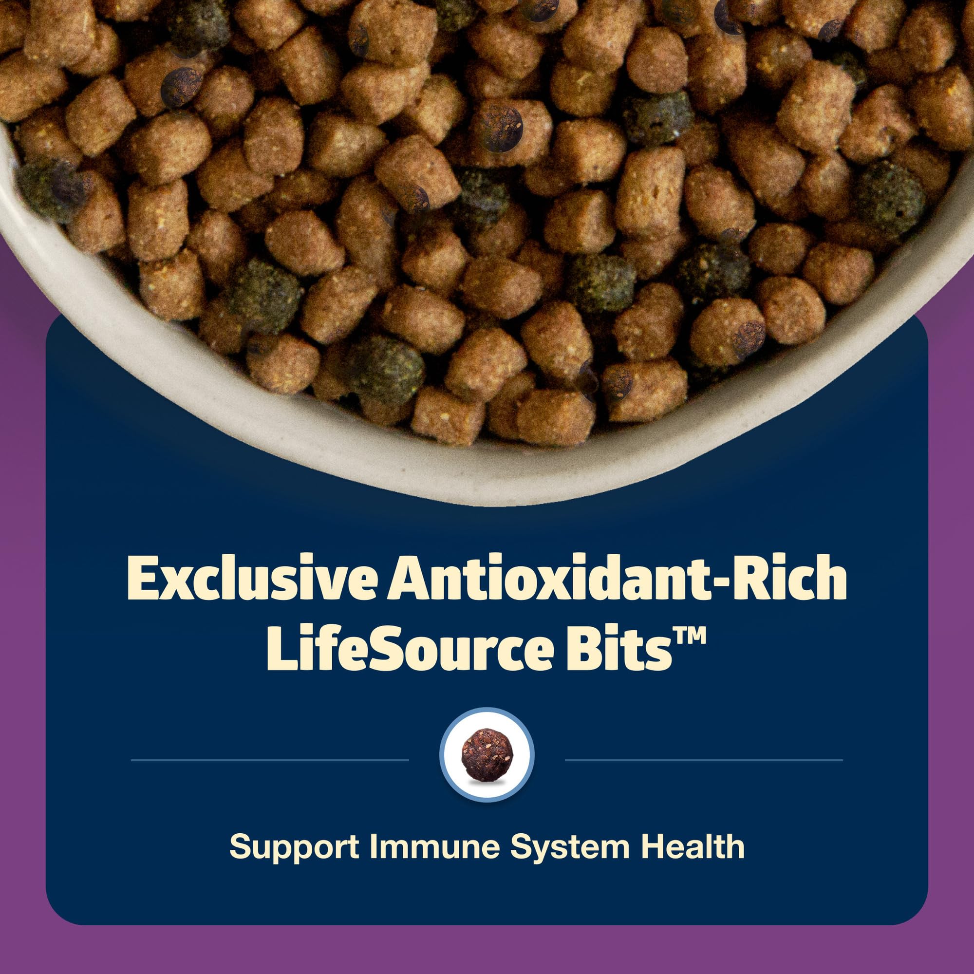 Blue Buffalo Taurine and heart health emphasis shown on packaging for mature cats.