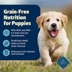 Blue Buffalo Freedom deboned chicken-first ingredient supports growing puppies.