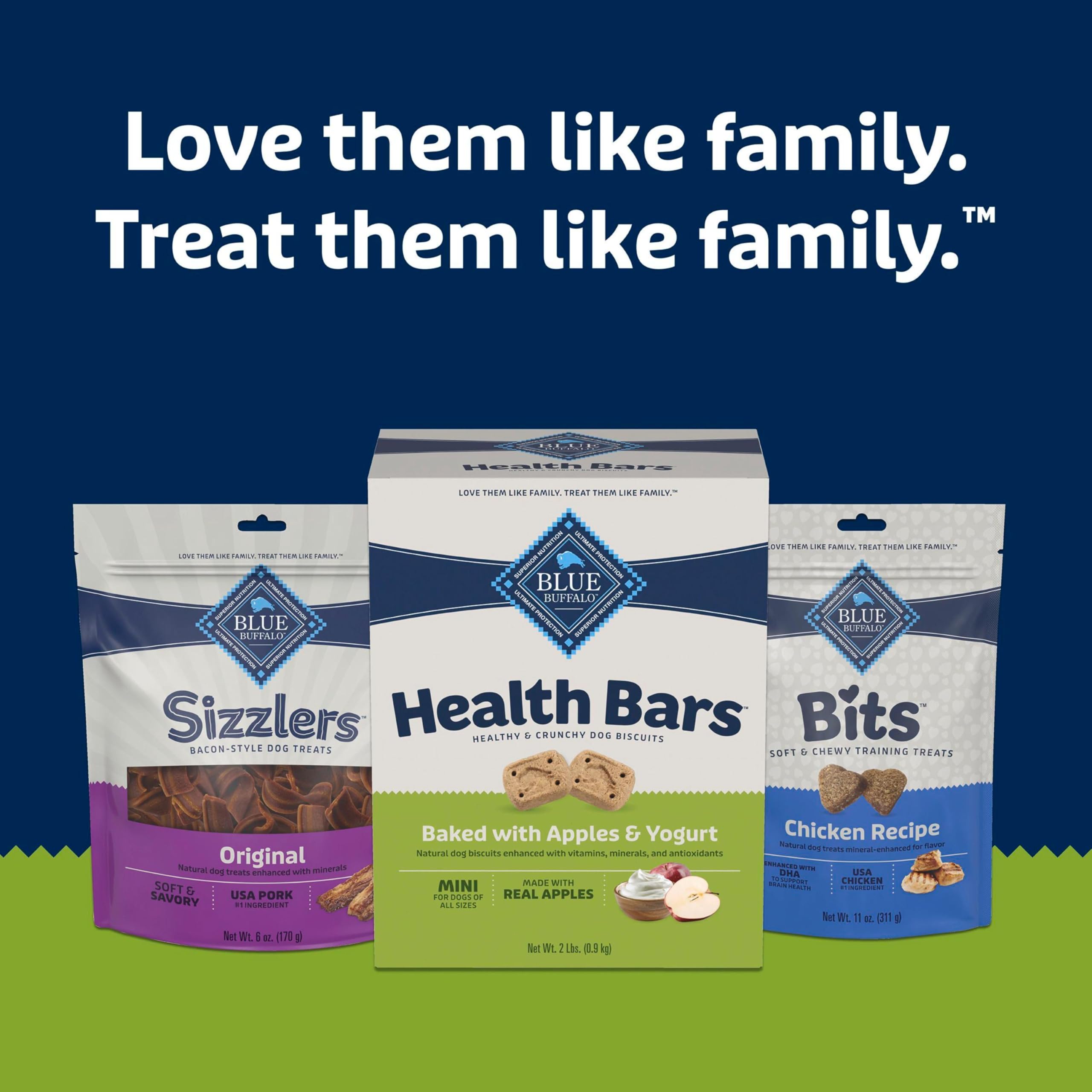 Blue Buffalo mini Health Bars 2-lb box supports routine rewards.