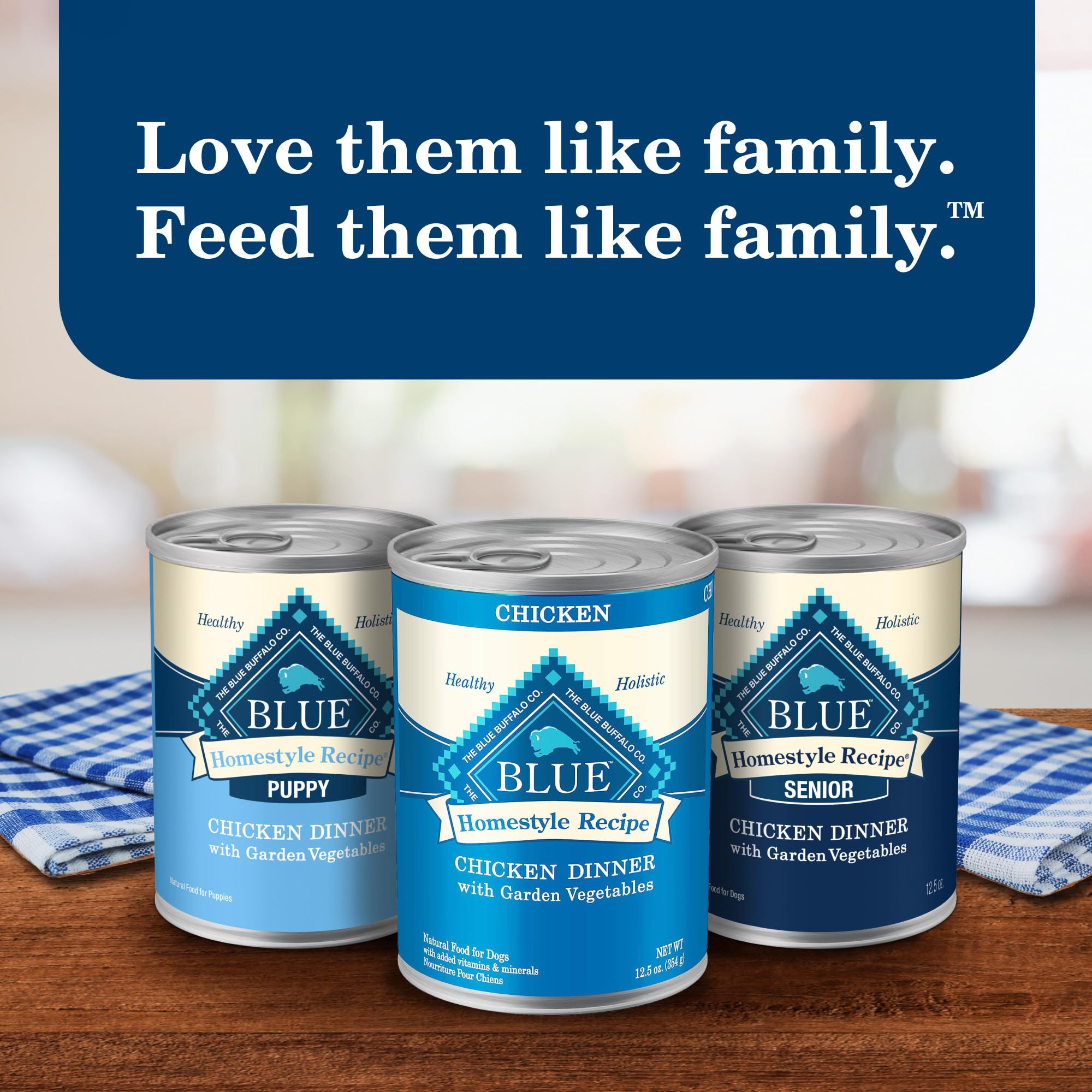 Blue Buffalo Homestyle Beef Dinner natural ingredients banner without fillers