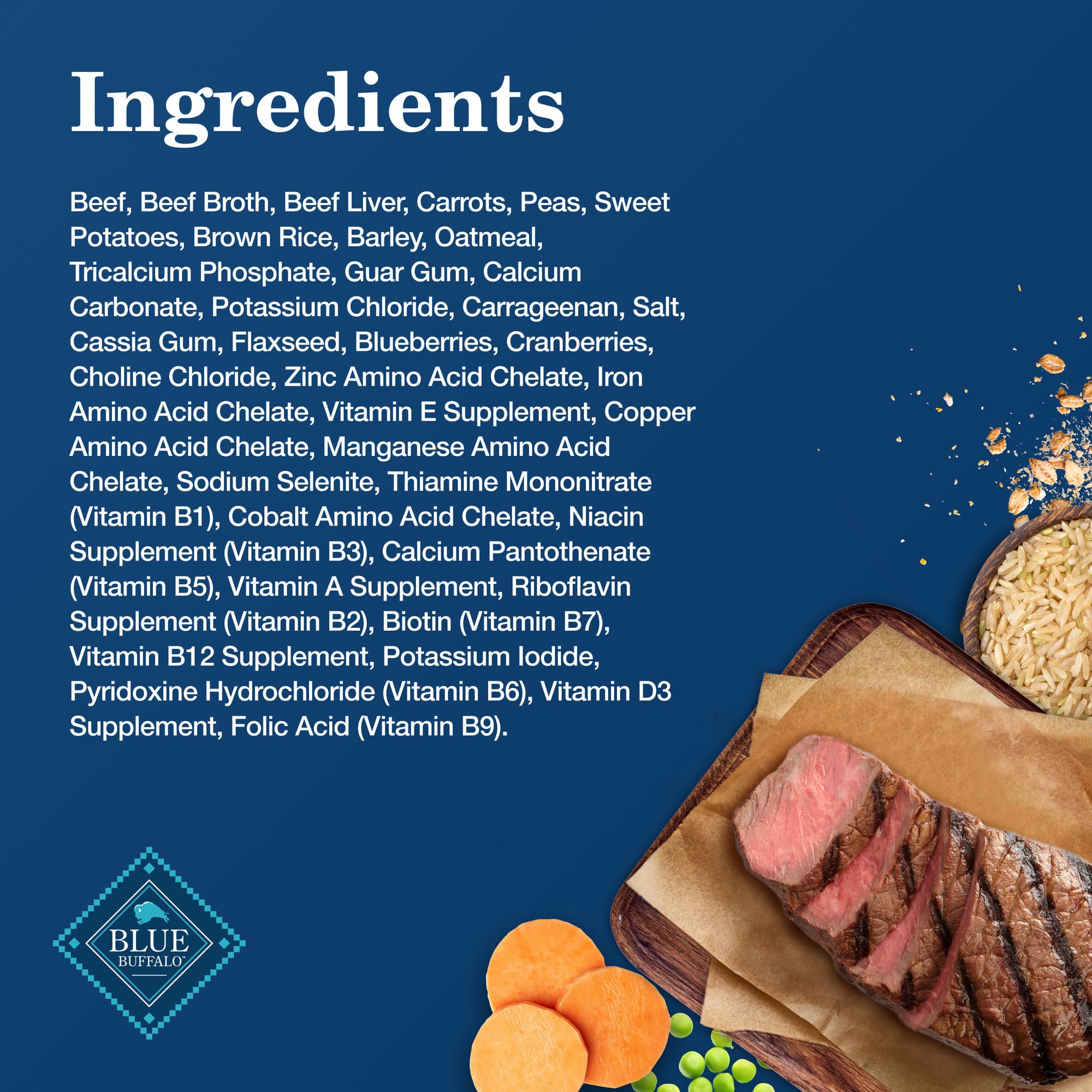 Blue Buffalo Homestyle Beef Dinner served with dry kibble for mixing