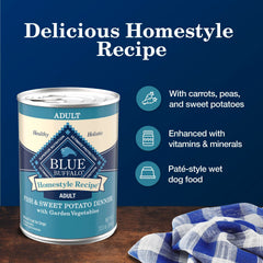 Blue Buffalo Homestyle no-chicken-by-products emphasizes clean ingredients for dogs.