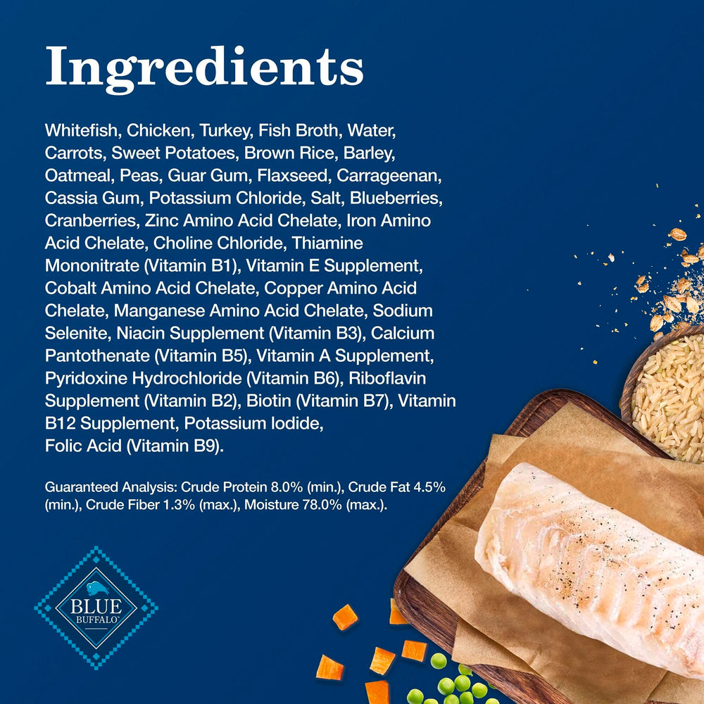 Blue Buffalo Homestyle no-corn-wheat-soy signals simple, digestible nutrition.