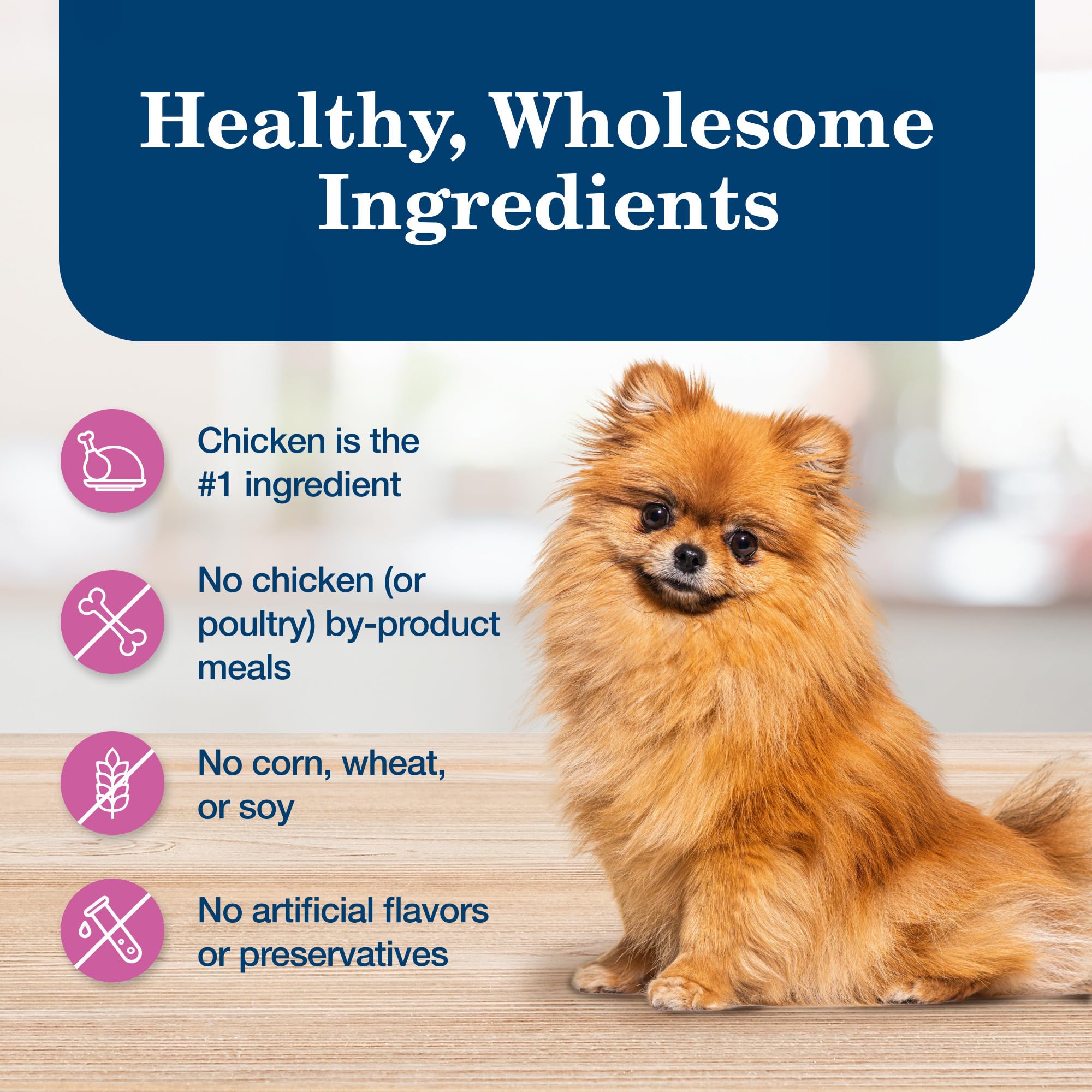 Blue Buffalo Homestyle no poultry by-product meals emphasis.