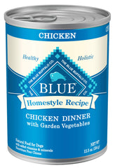 Blue Buffalo Homestyle real chicken first ingredient enhances flavor.