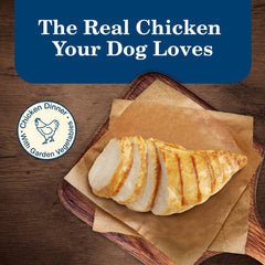 Blue Buffalo Homestyle Senior Wet Dog Food free from corn, wheat, and soy for sensitive dogs.