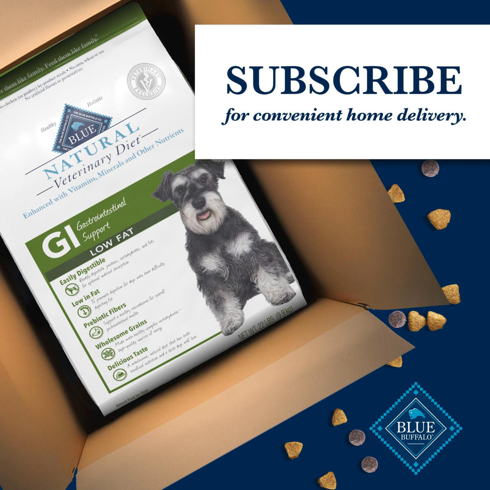 Blue Buffalo GI Low Fat kibble texture highlights quality and palatability.