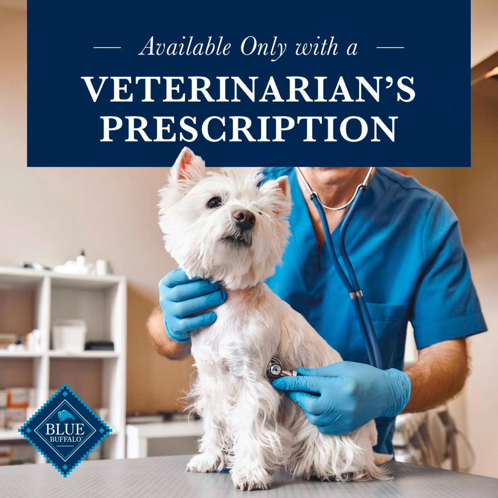 Veterinarian-approved label on Blue Buffalo KS Kidney Support bag.