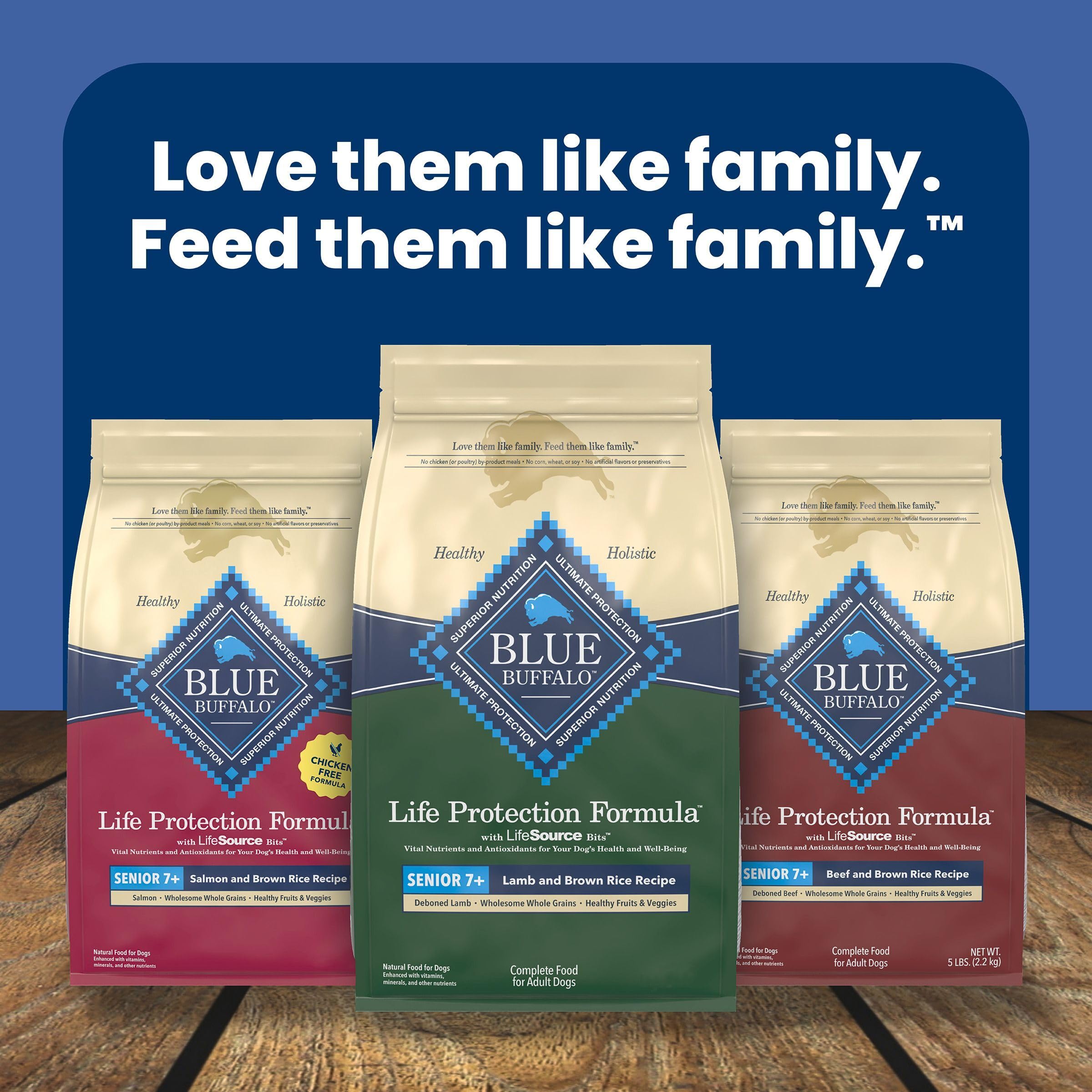 Blue Buffalo Life Protection Formula prebiotic fiber closeup; supports healthy digestion.