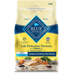 Blue Buffalo Life Protection Healthy Weight bag front highlighting balanced nutrition for adult dogs