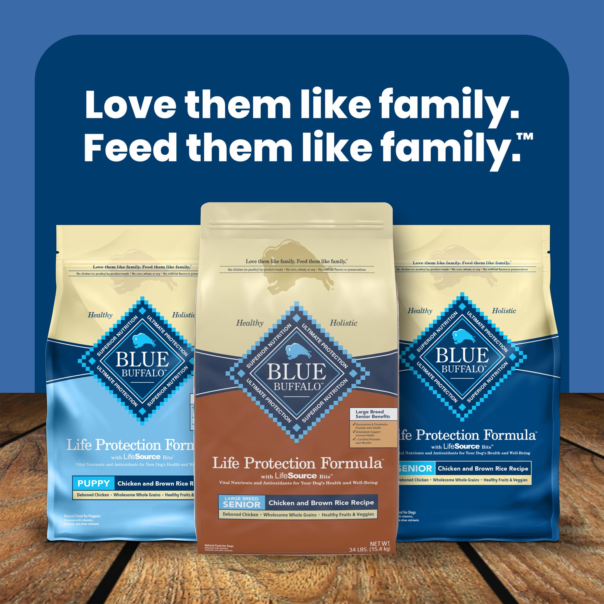 Blue Buffalo Life Protection packaging with enhanced imagery communicates key benefits.