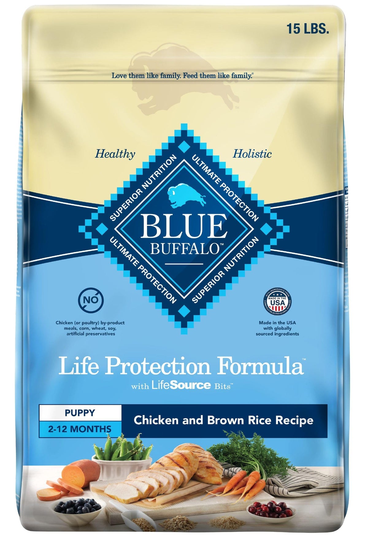 Blue Buffalo Life Protection Puppy with real chicken first and brown rice