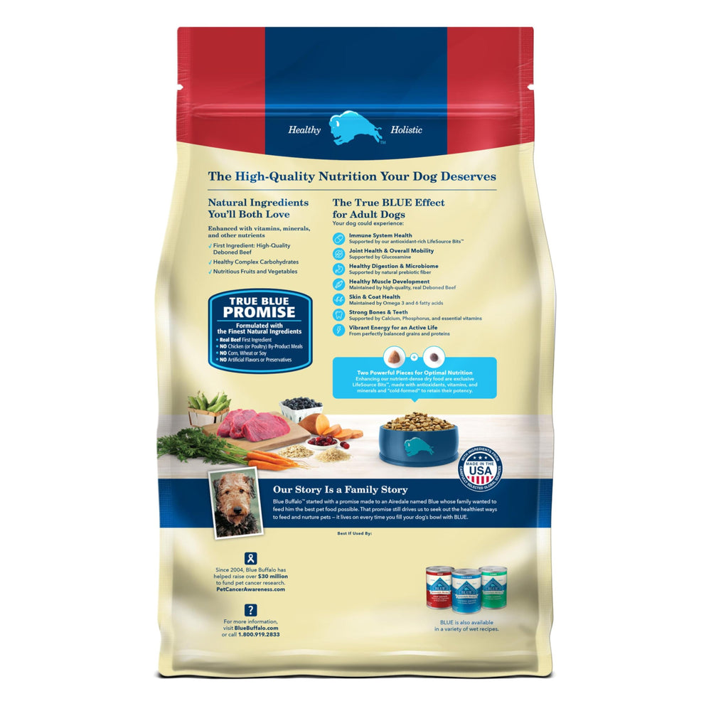 Blue Buffalo Life Protection close-up of real beef first ingredient for quality