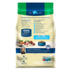 Blue Buffalo Life Protection real-lamb-first-ingredient highlights high-quality protein.