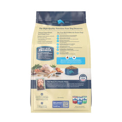 Blue Buffalo Life Protection Senior chicken and brown rice ingredients visible for balanced nutrition