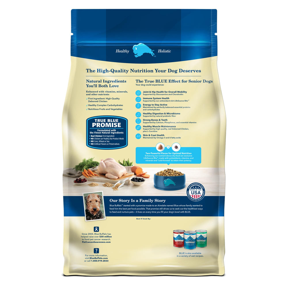 Blue Buffalo Life Protection Senior features real chicken and brown rice in the ingredients