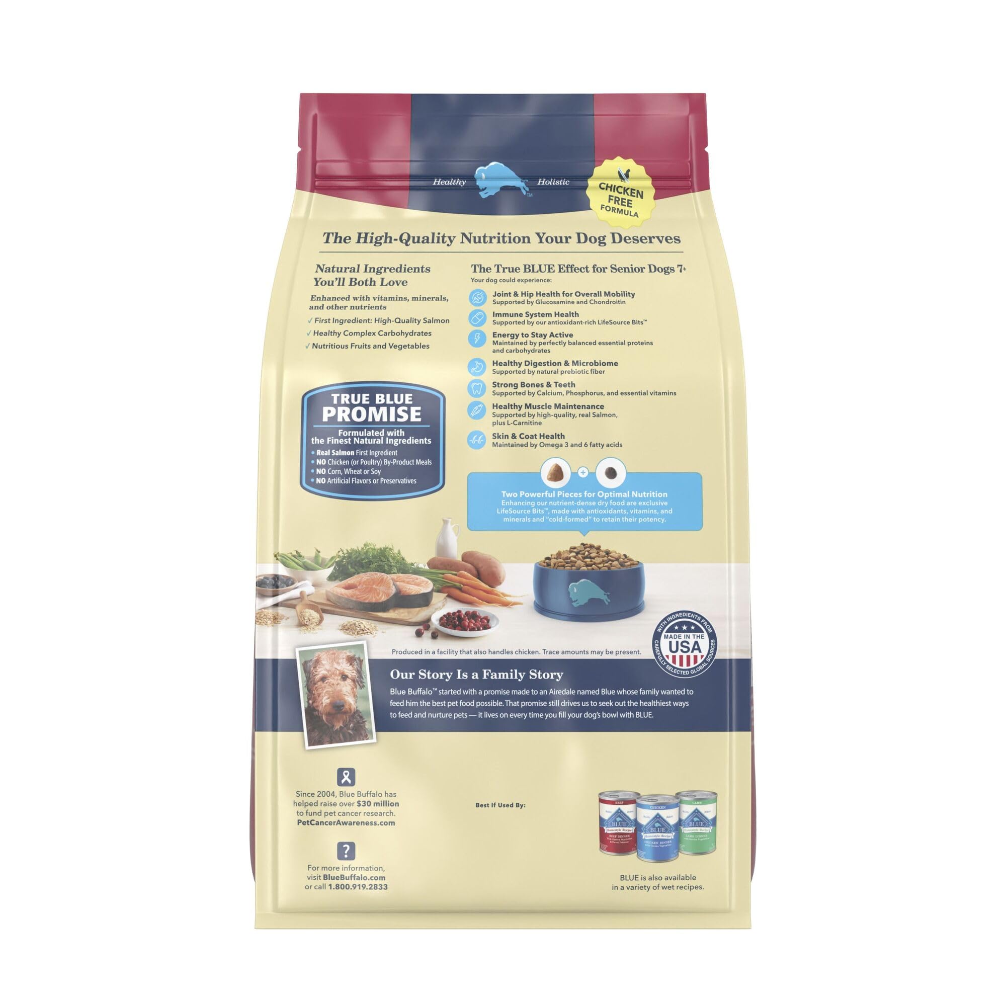 Blue Buffalo Life Protection Senior glucosamine-chondroitin formula supports joint health