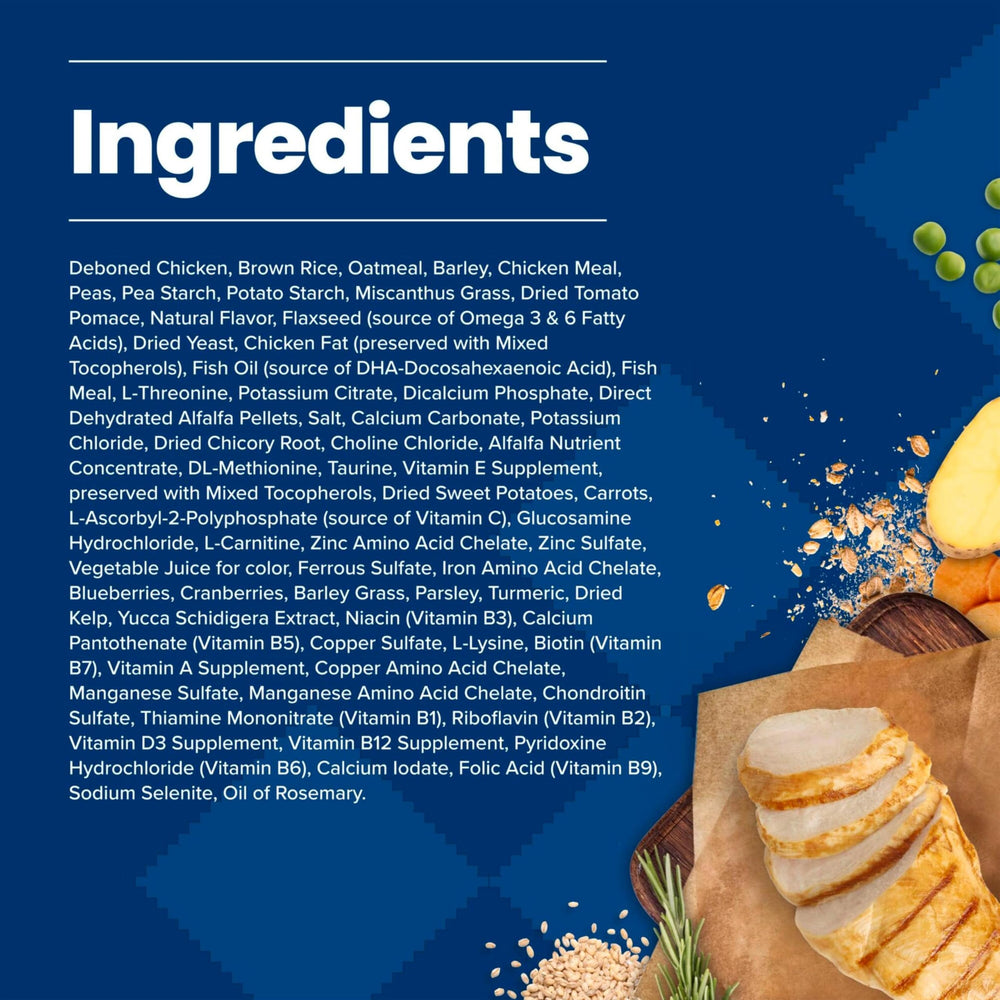 Blue Buffalo Life Protection Senior LifeSource Bits graphic hints at immune-supporting nutrients.