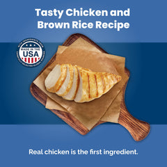 Blue Buffalo Life Protection Small Bites chicken chunk closeup showcases real meat as the primary protein