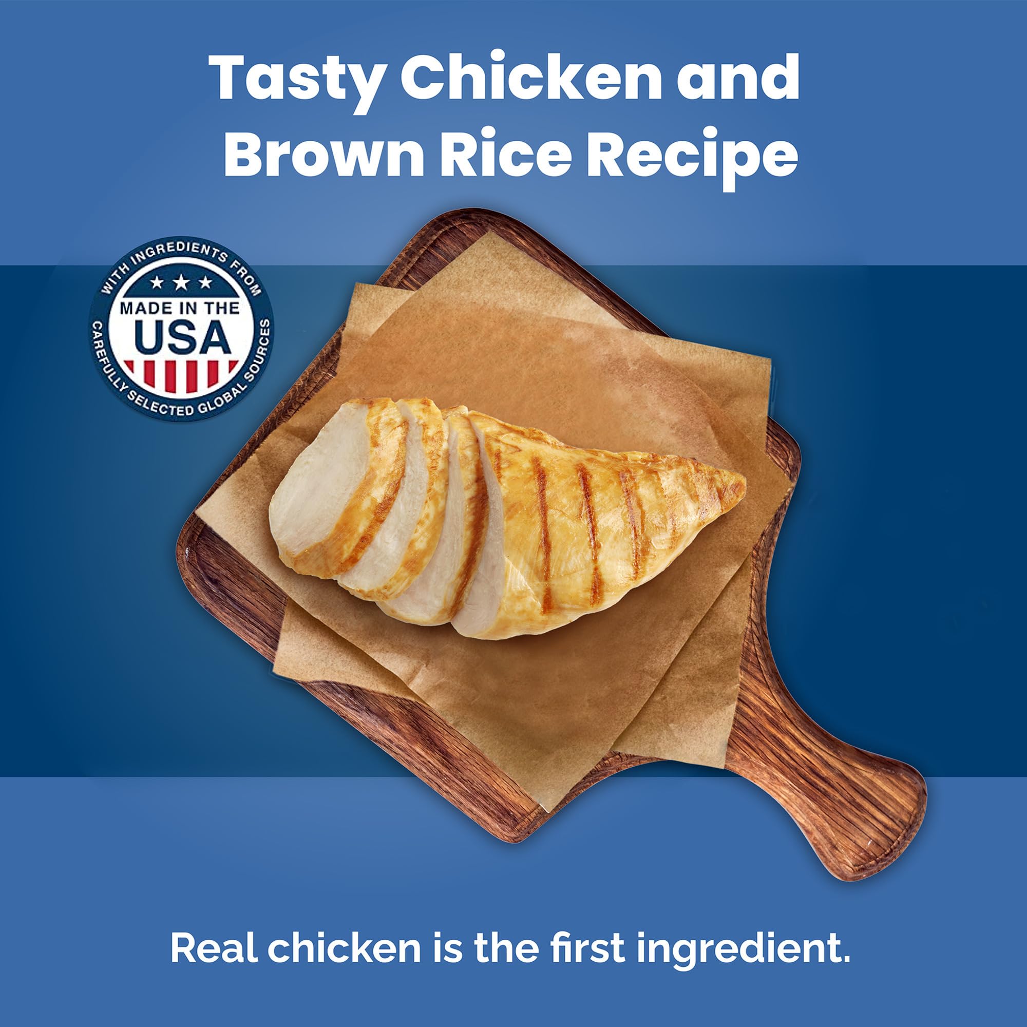 Blue Buffalo Life Protection Small Breed brown rice ingredients closeup
