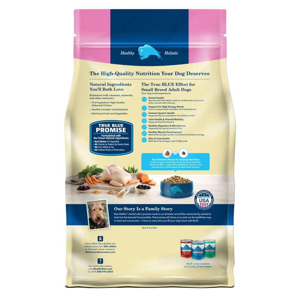 Blue Buffalo Life Protection Small Breed natural ingredients for wholesome daily nutrition.