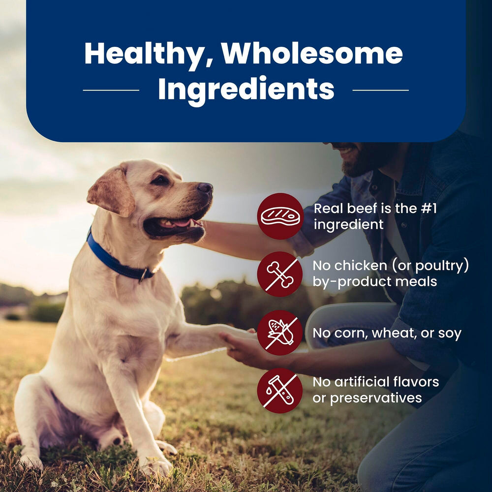 Blue Buffalo natural ingredients label without chicken by-products.