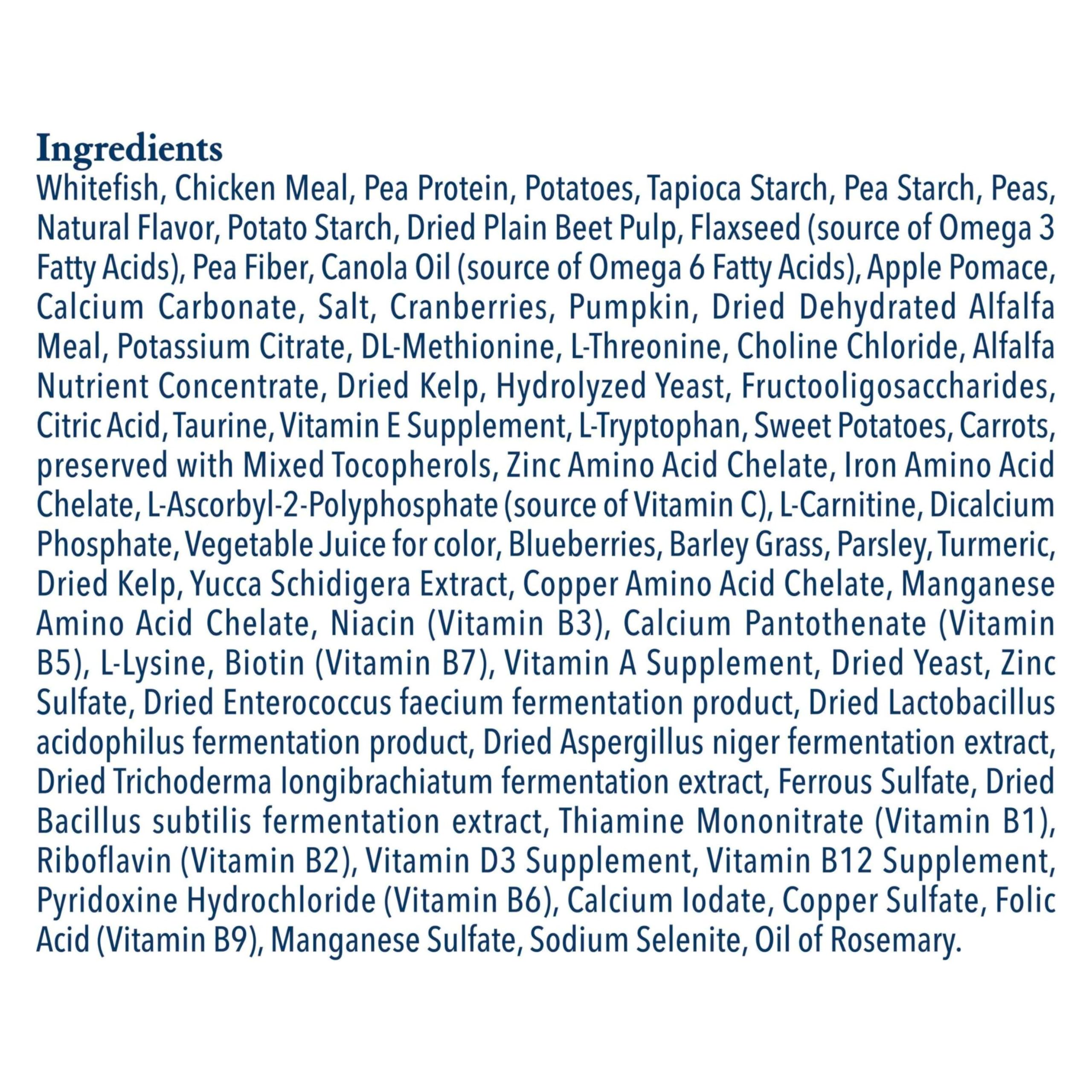 Blue Buffalo natural ingredients without corn, wheat, or soy for cleaner nutrition.