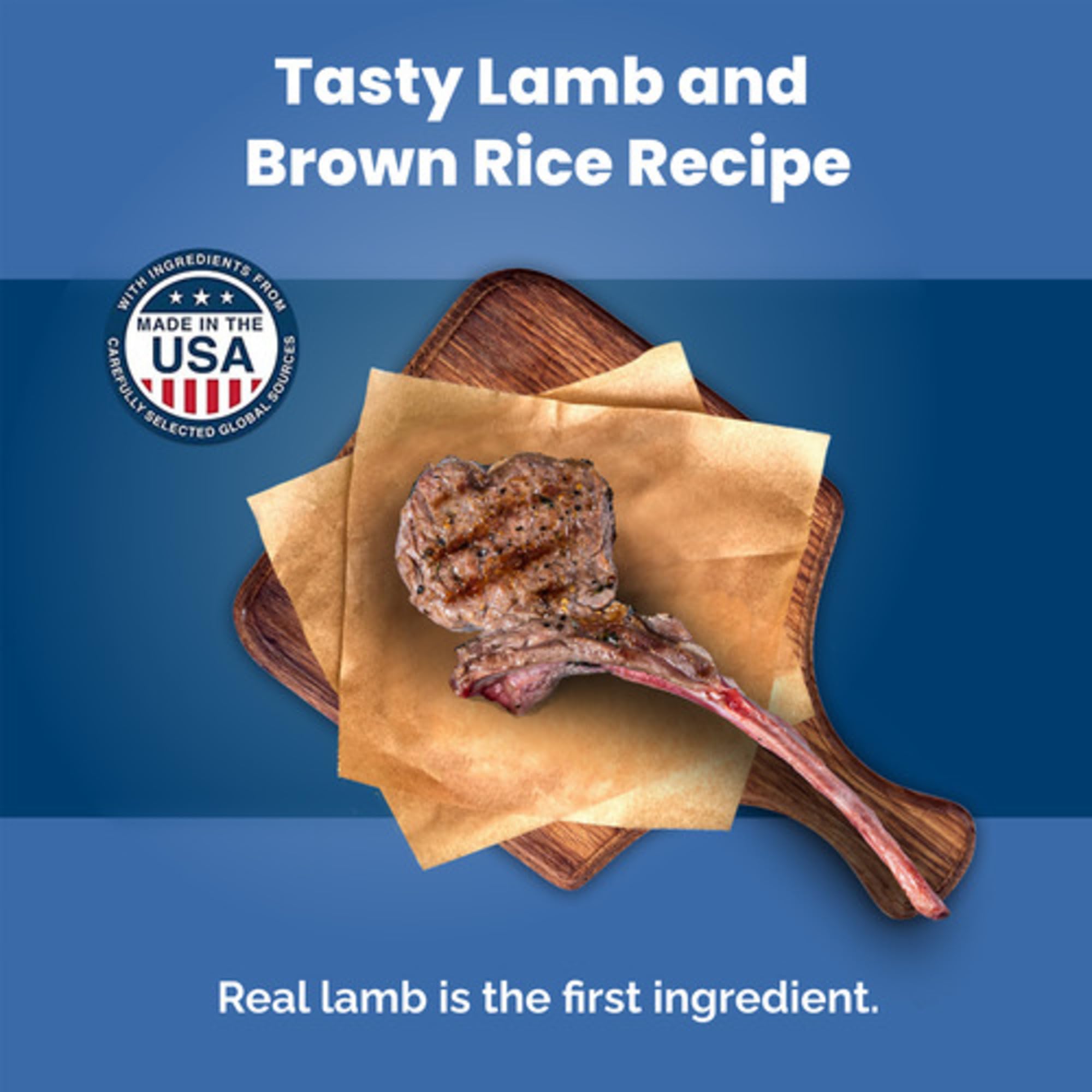 Blue Buffalo no chicken by-product meals highlights natural ingredients for small dogs.