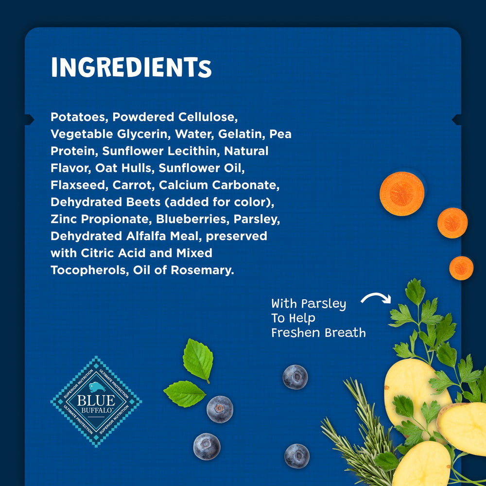 Blue Buffalo treats free from chicken by-product meals and common allergens