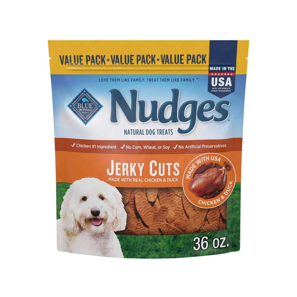 Blue Buffalo Nudges packaging highlights real ingredients and USA-made quality