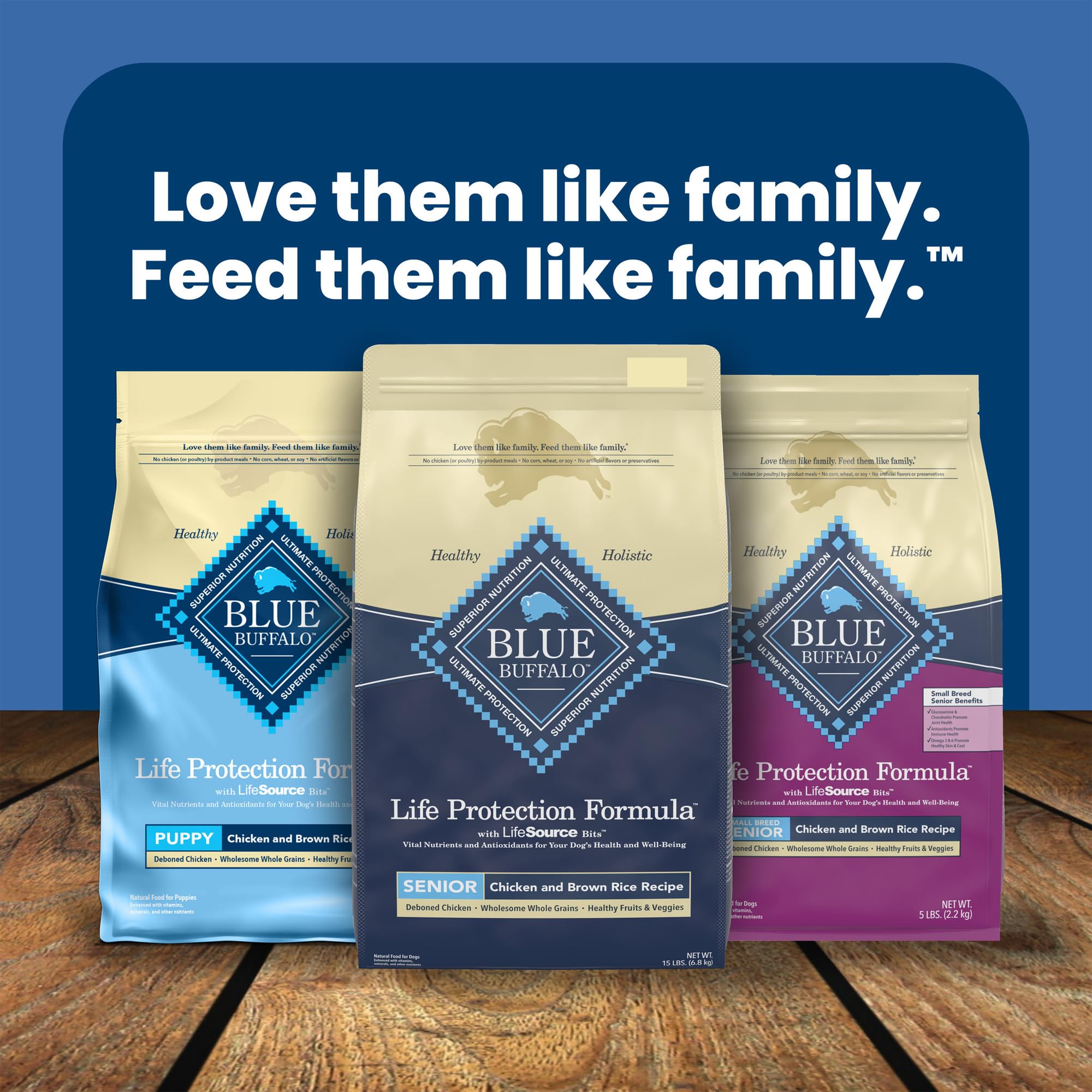 Enhanced packaging visual emphasizing chicken and blueberries in Blue Buffalo product