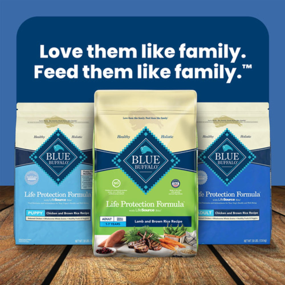 Enhanced packaging highlights ingredients and benefits from Blue Buffalo Life Protection.