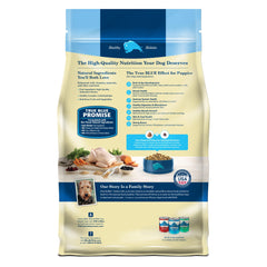 Blue Buffalo Life Protection Puppy real chicken first ingredient close-up signals quality protein