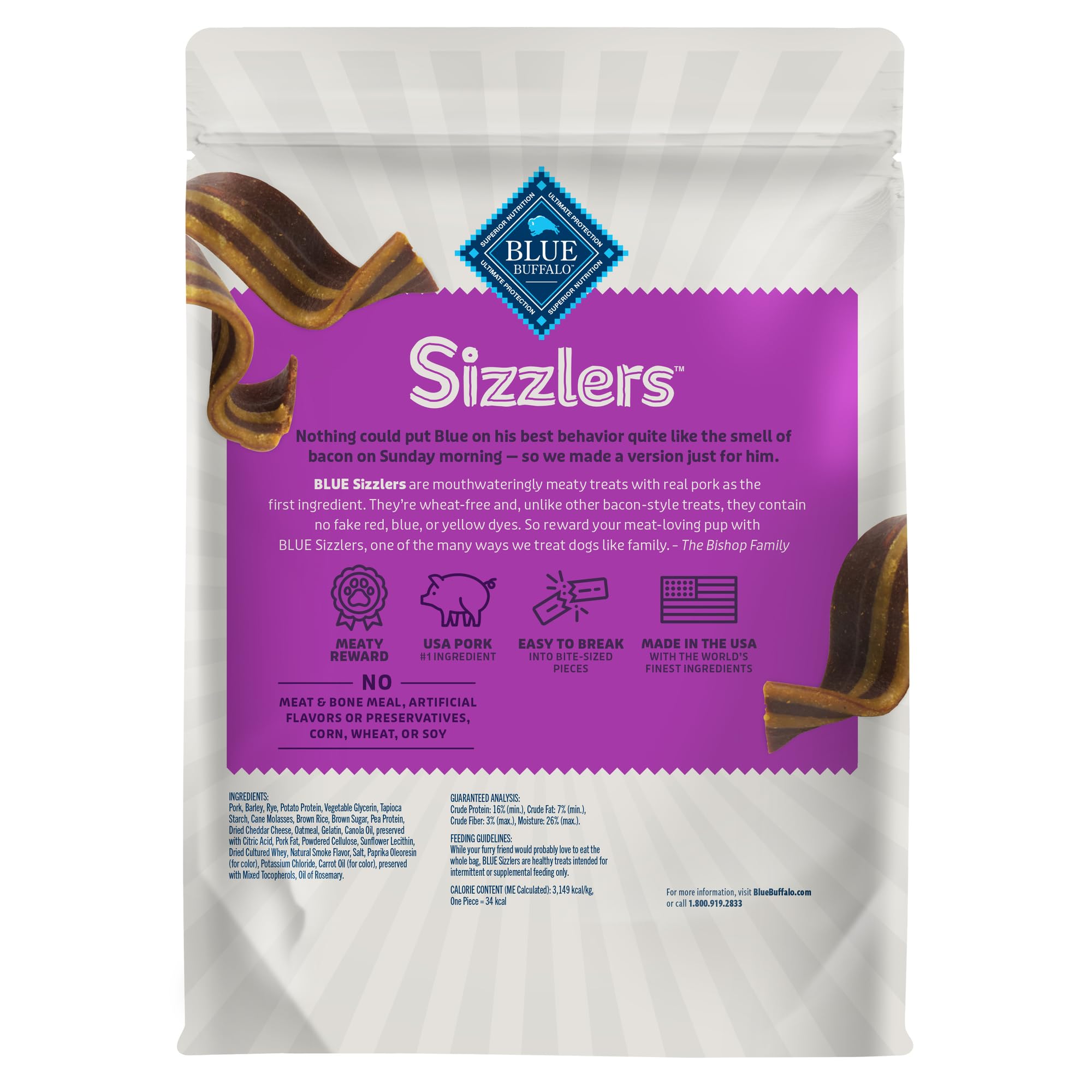 Blue Buffalo Sizzlers soft chewy texture for easy chewing