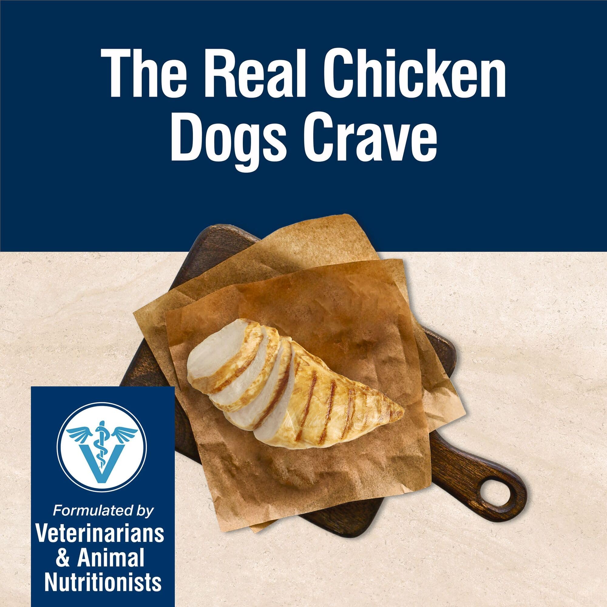 Blue Buffalo Small Breed Care packaging inner view emphasizes absence of corn, wheat, and soy