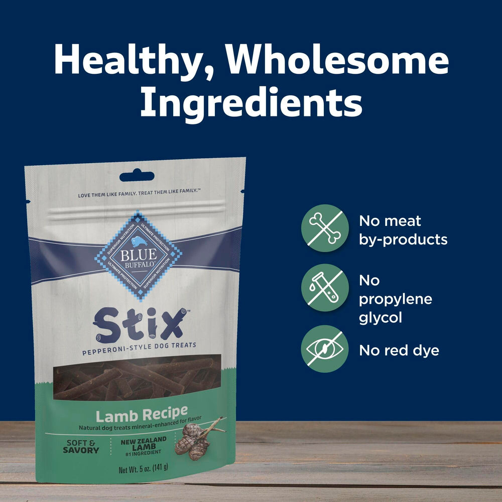Blue Buffalo Stix Packaging includes six 5 oz bags for freshness.