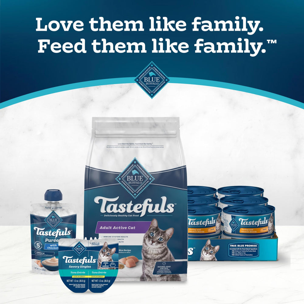 Blue Buffalo Tastefuls 15 lb bag ideal for regular cat meals.
