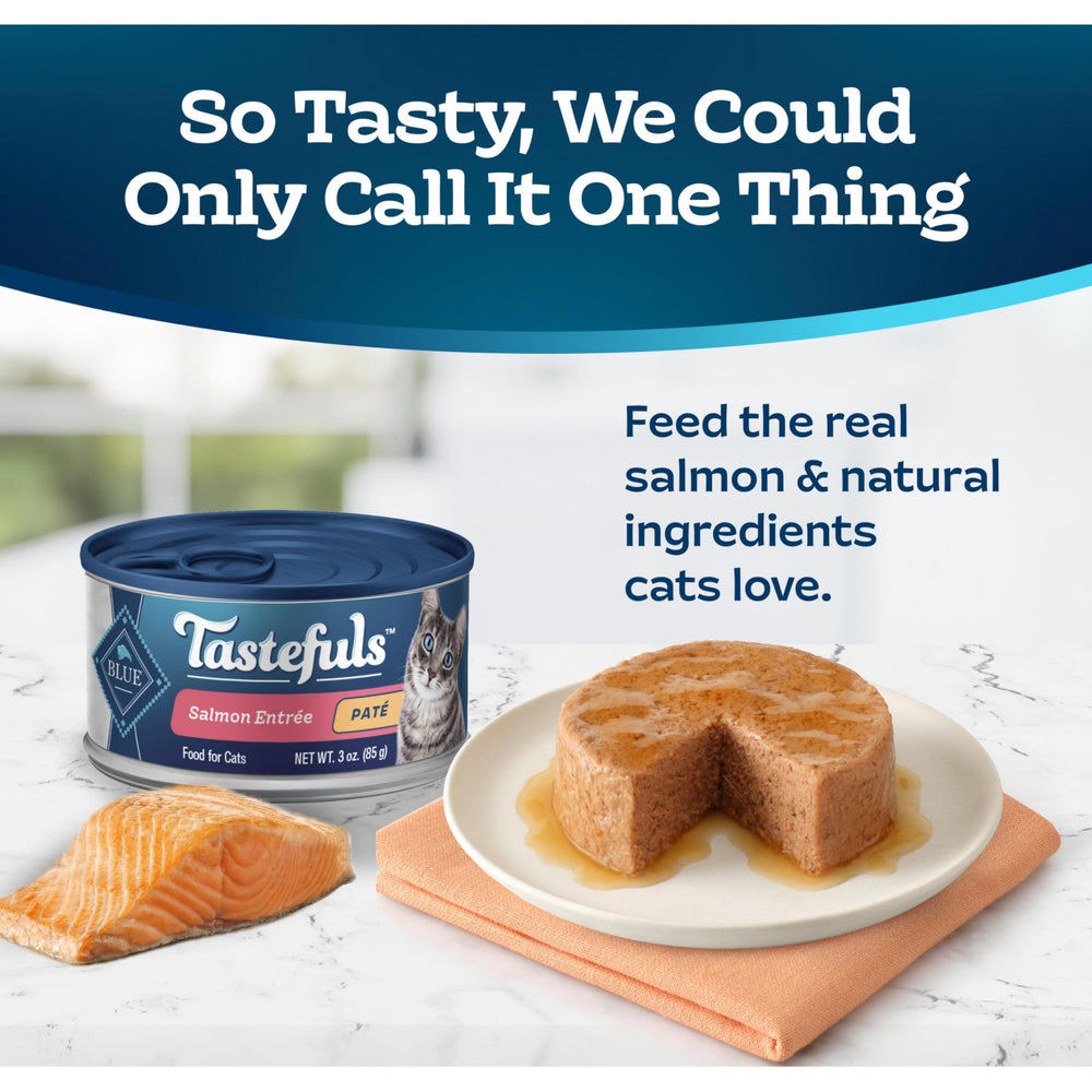 Blue Buffalo Tastefuls 3-oz can pack featuring convenient daily portions