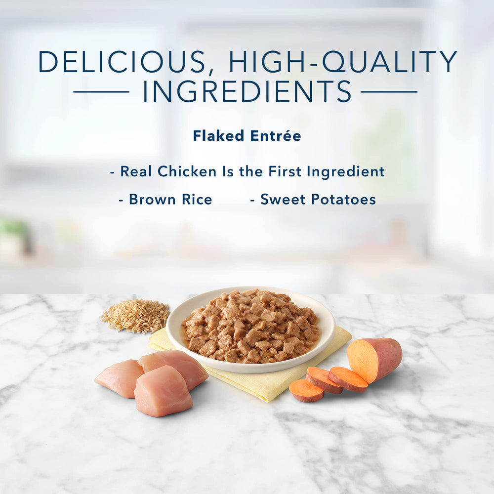 Blue Buffalo Tastefuls brown rice and sweet potatoes provide wholesome grain pairing.