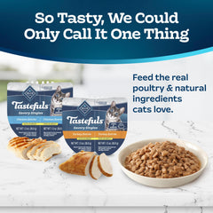 Blue Buffalo Tastefuls built-in chopper in the tray enables quick, utensil-free serving.