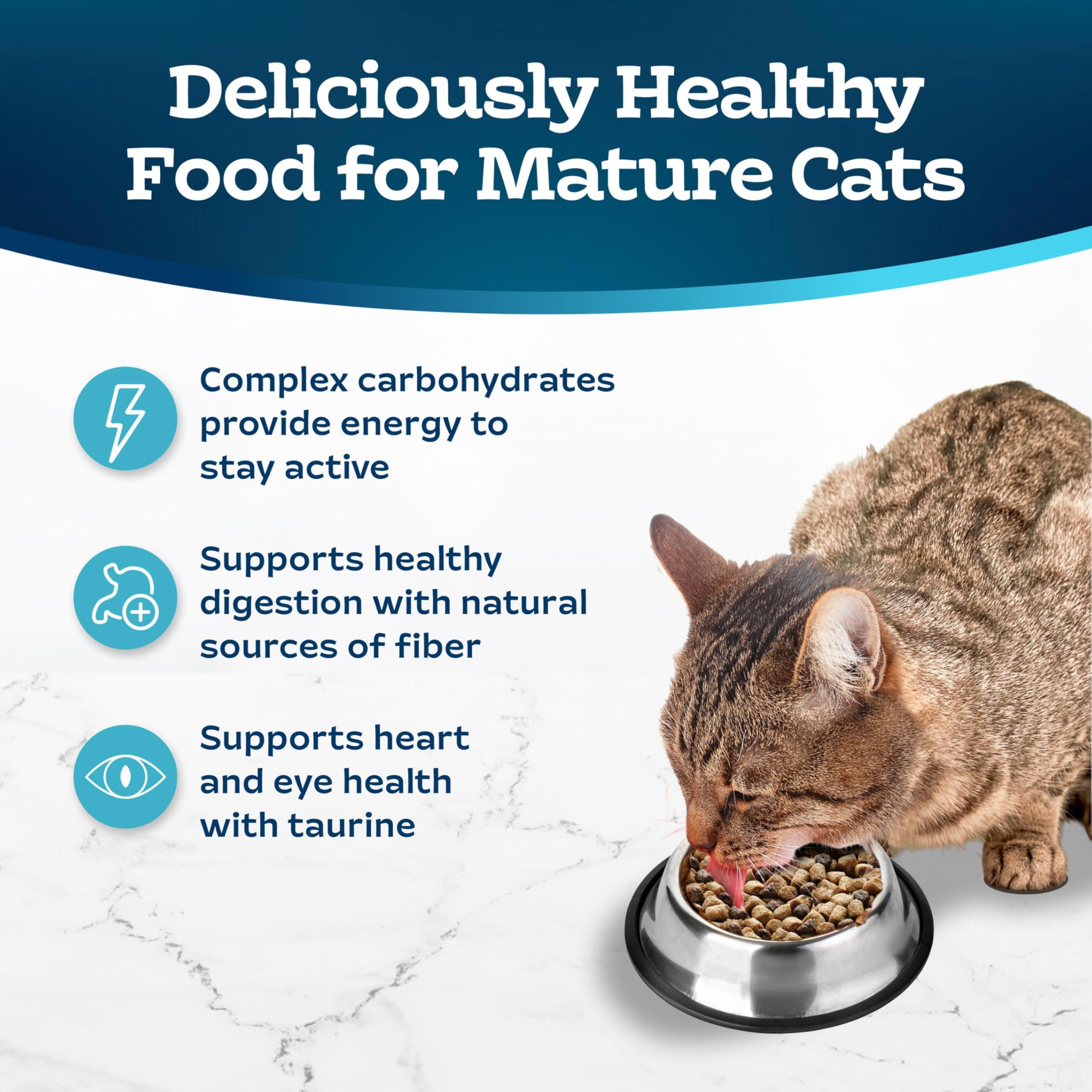 Chicken and brown rice dry cat food for balanced meals
