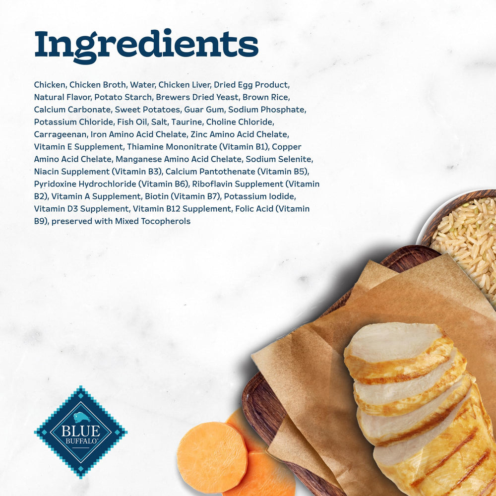Blue Buffalo Tastefuls label highlights chicken as the first ingredient.