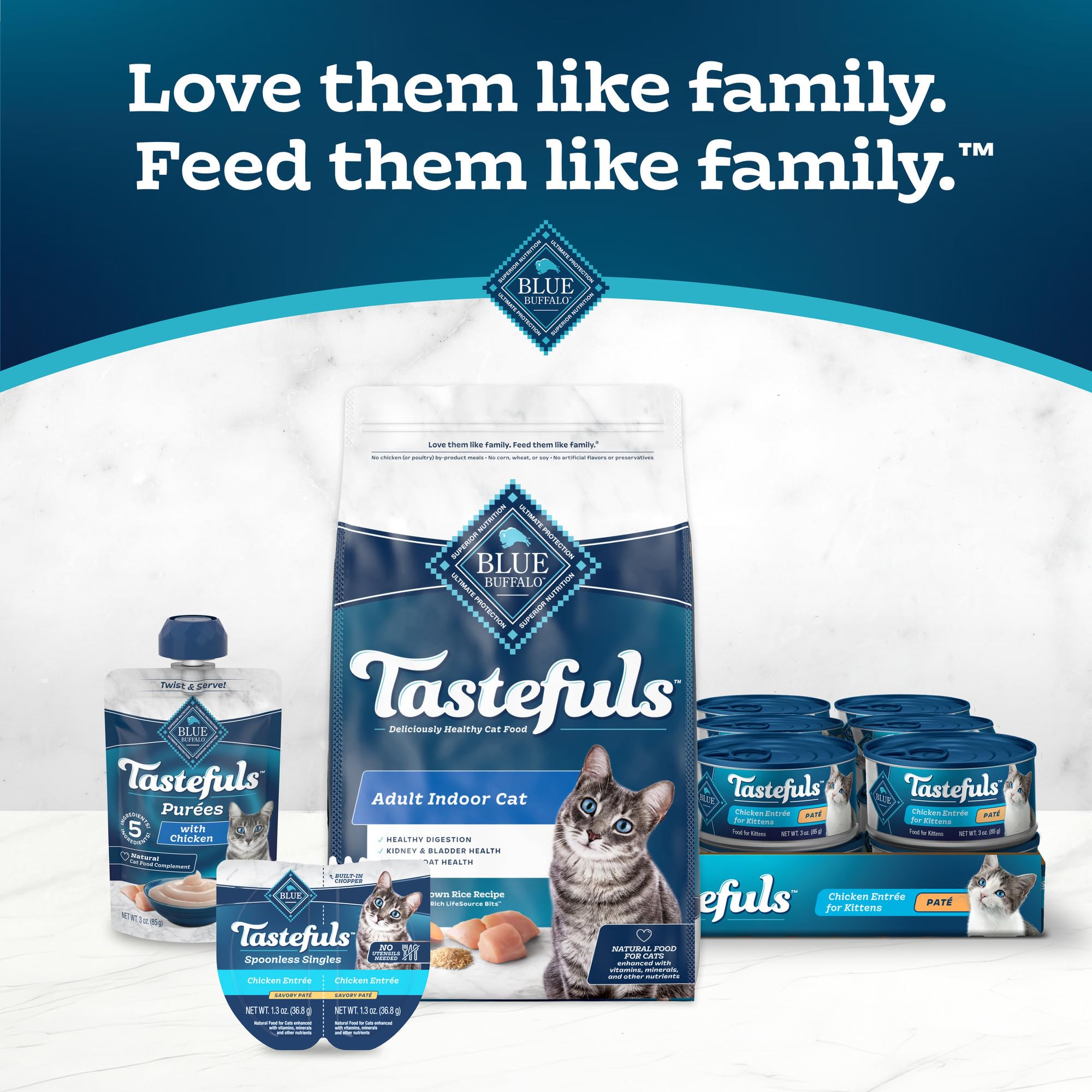 Blue Buffalo Tastefuls gravy entrées promote palatability for finicky eaters.