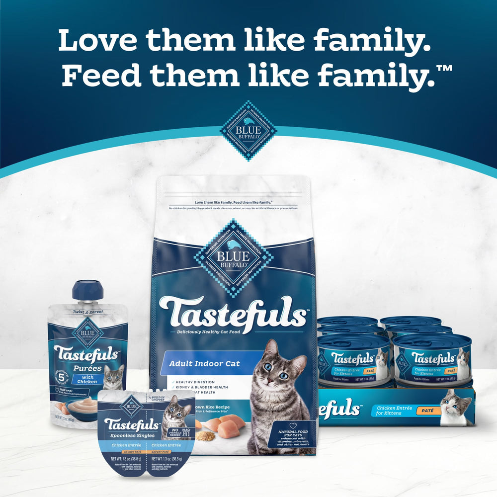 Blue Buffalo Tastefuls vitamins and minerals support balanced daily nutrition.
