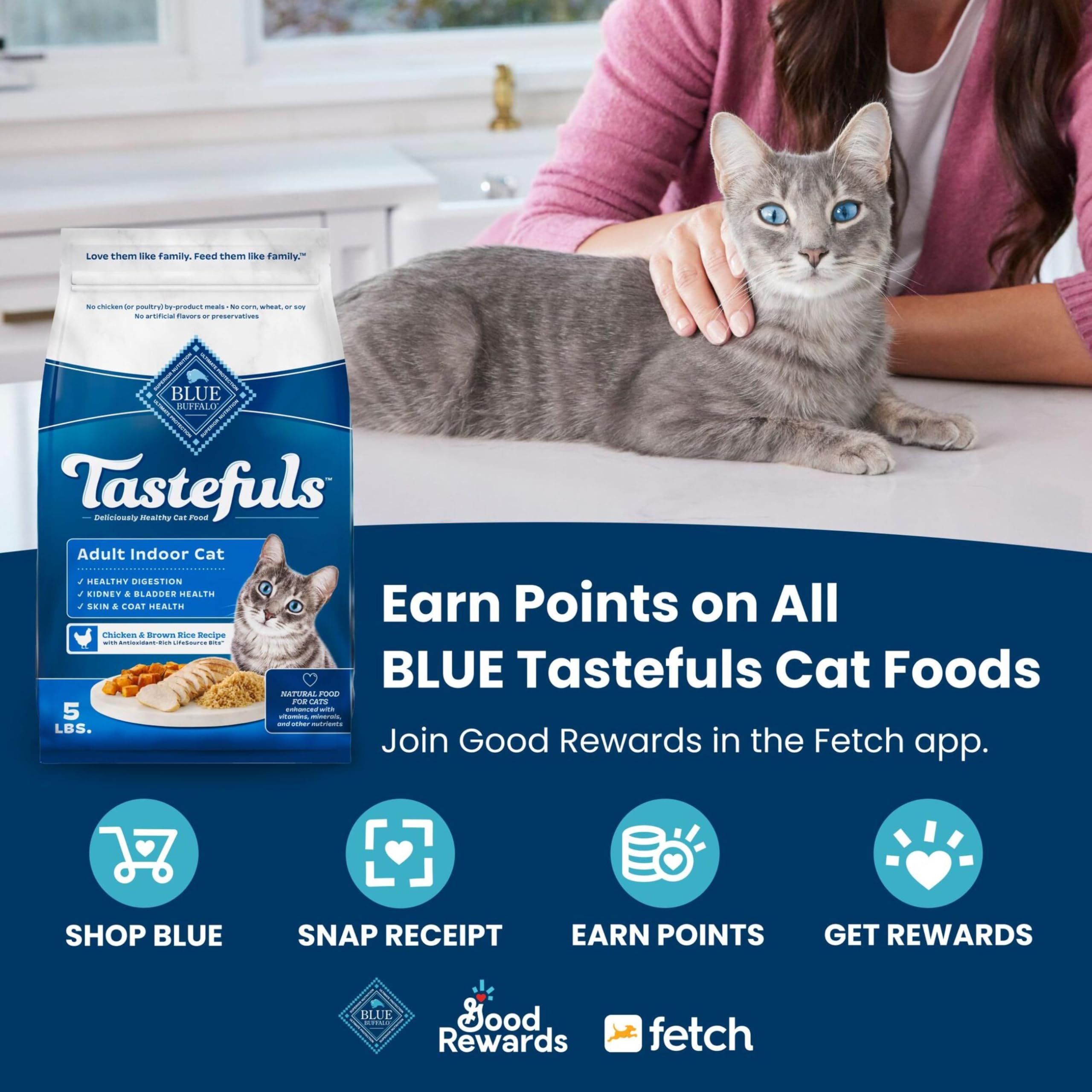 Blue Buffalo Tastefuls LifeSource Bits image highlights antioxidants for immune support